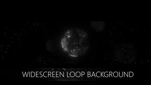 VJ Space Lights im Infinity-Hintergrund mit Loop-Partikeln im Breitbildformat