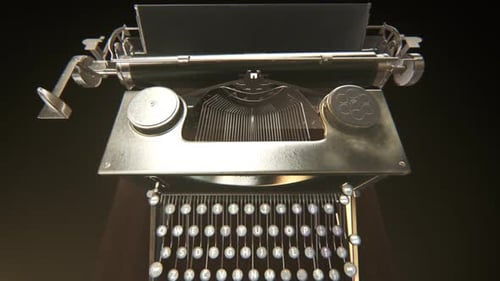 Vintage Typewriter Self-Assembling and Auto-Typing Animation
