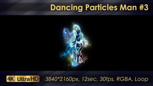 Dynamic Particle Figure Dance Loop Animation