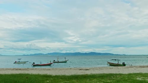 Clouds Move Over the Island During Sunset