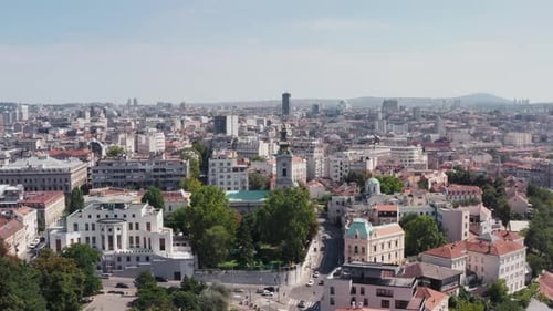 Aerial Shot Belgrade Serbia