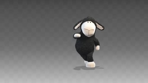 Dancing Black Sheep Character Animation with Alpha Channel