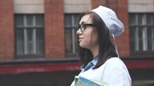 Retrato del estudiante de la escuela de medicina
