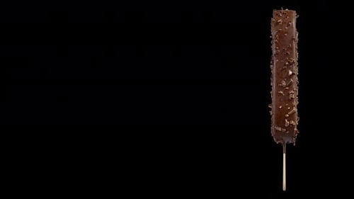 Chocolate Almonds Ice Cream Stick Bar Turnaround Transition