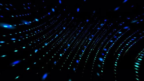 Futuristic Flowing Digital Particle Stream Background