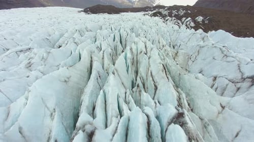 Svinafellsjokull Glacier. Iceland. Aerial View