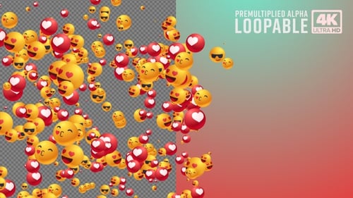 Emoji Madness Transition Alpha Channel