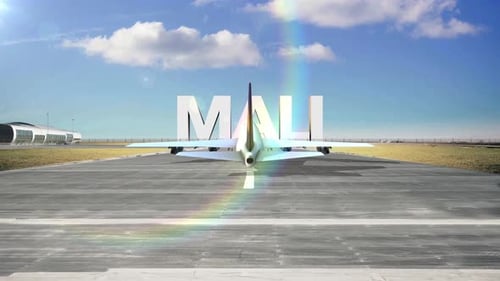 País de aterrizaje de avión comercial Malí