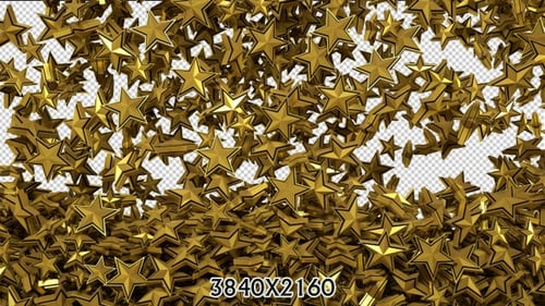 Falling Golden Stars Transition with Alpha Channel