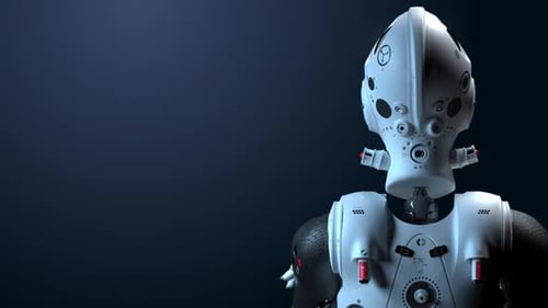 Advanced AI Robot Revealing Brain and Intelligence