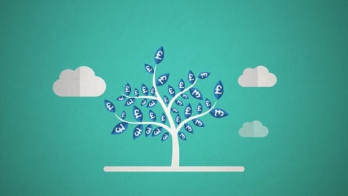 Pound Sterling Money Tree Growth Animation