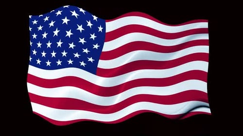 Seamless Waving American Flag Animation
