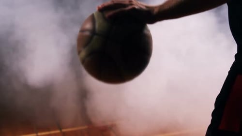 Sportsman Playing Basketball