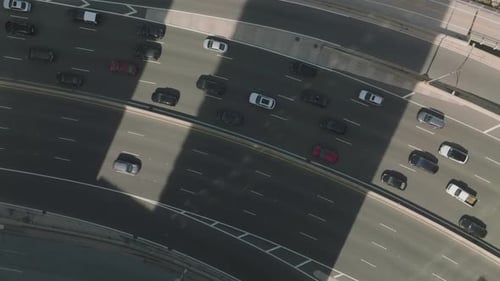 Busy Highway During Daytime Rush Hour Traffic