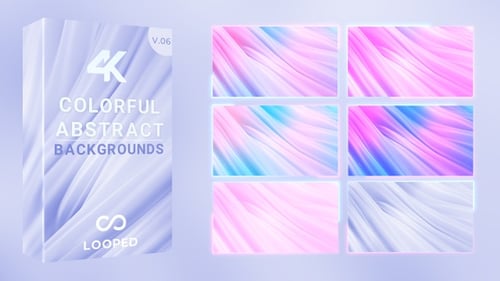 Looped Colorful Fluid Abstract Waves Background Animation