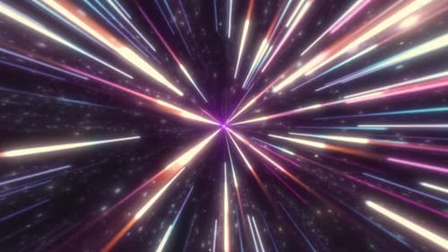 Lines Of Light In Space