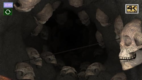 Halloween Mystery Totenkopfhöhle A3