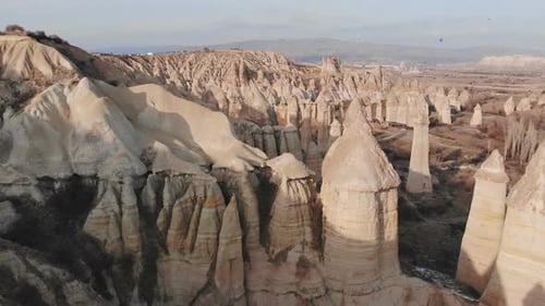 The Valley of Love in Goreme Cappadocia Turkey During the Freezing Winter Months
