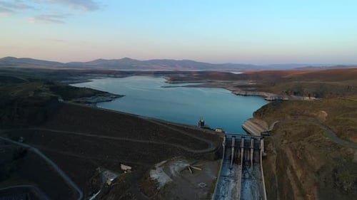 Vista aérea de la presa