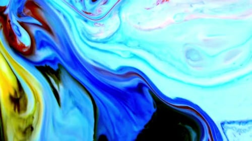 Swirling Colorful Inks Create Abstract Background