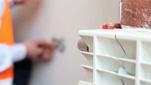 White Heater and Construction Worker