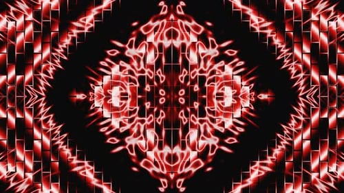 Vj Loop Rote LED-Animation mit neonförmigen, gewellten abstrakten