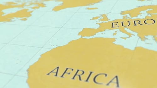 Weltkarte im Retro-Stil - Europa bis Nordamerika