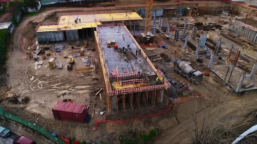 Luftaufnahme der Baustelle