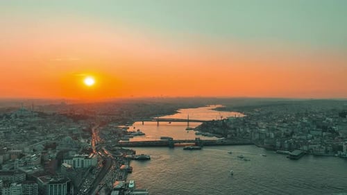 sunset and estuary