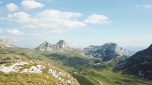Top View Of Mountain Valley Landscape