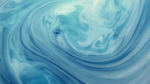 Abstract Blue Liquid Painting Texture. Footage Is an Amazing Organic Background for Visual Effects