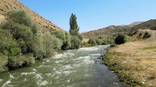 aerial river landscape