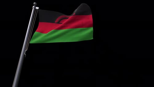 Malawi Flag With Alpha Channel 4K