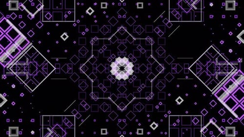 Animación pulsante púrpura neón brillante