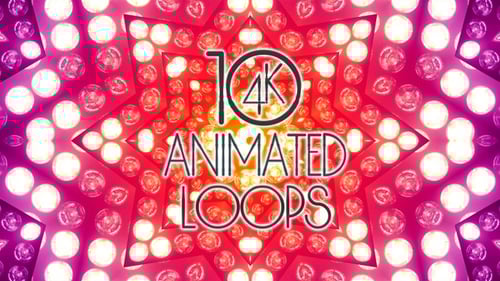 Lot de 10 lumières symétriques colorées 4K clignotantes