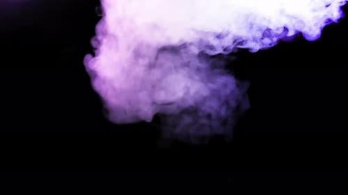 Purple and Blue Smoke on Black Background