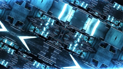 Futuristic Digital Grid Tunnel Background Animation