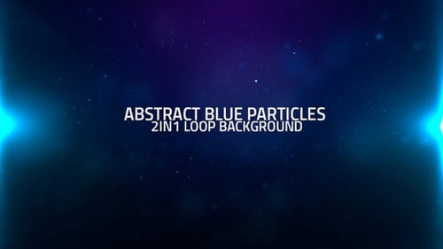 Fondo de bucle 2 en 1 de partículas azules abstractas
