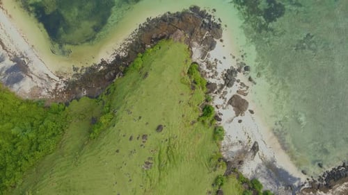 Aerial view beautiful beach