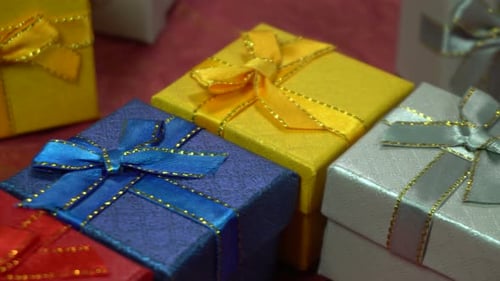 Festive Colorful Gift Boxes for Birthdays or Anniversaries
