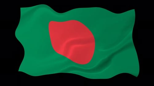 Realistic Waving Bangladesh Flag Seamless Loop