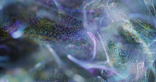 Abstract colorful motion background with light particles and lines.