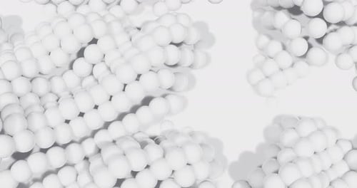 Abstract Looping White Spheres DNA Helix Background