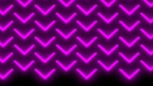 Seamless Loop of Glowing Neon Pink Chevrons