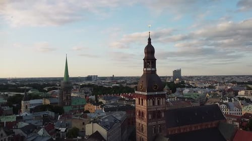 Old Riga sunset view