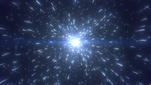 Futuristic Light Speed Space Warp Tunnel Background