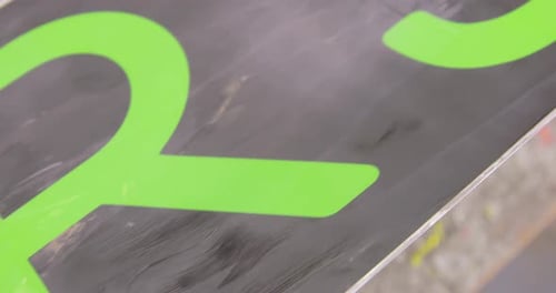 Dolly Shot Of Freeze Wax. Snowboard Maintenance And Repair Concept.