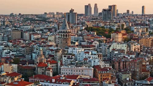 Galata Tower In Istanbul, Turkey