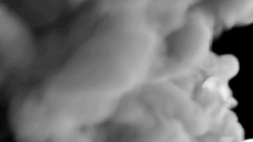 Fluid White Smoke Reveal on Black Background