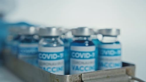 Vials of COVID-19 Vaccine Close Up